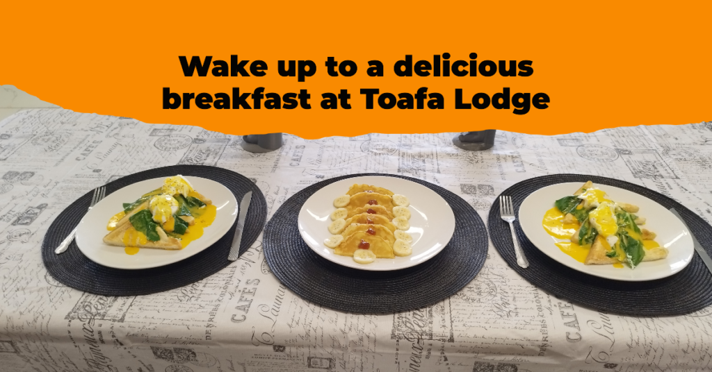 Toafa Lodge breakfast